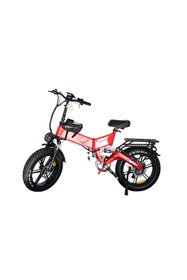 Resim TBIKE T-Bike Robust X8 250W Katlanabilir Elektrikli Bisiklet Kırmızı 