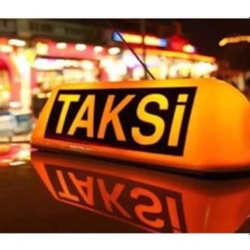 Resim Işıklı Taksi Levhası Mıknatıslı Taksi 12 Volt 