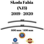 Resim Skoda Fabia Nj3 2019 2020 Uyumlu Ön Cam Muz Tipi Silecek Süpürgesi Seti 600/400mm Silbak 