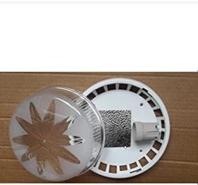 Resim Tavan Glop Armatürü, Balkon Banyo Lambası, E27 Duylu, Plastik Mika Porselen, Set of 4, Beyaz Şeffaf 