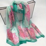 Resim Şık Çiçek Desenli Şifon Eşarp - Hafif, Nefes Alabilir, Çok Yönlü Kadın Baş Bandı & Şal, İlkbahar & Sonbahar Gezileri İçin Mükemmel, Elde Yıkama veya Kuru Temizleme, Tarz Sahibi Aksesuar|Çiçek Desenli Eşarp|Şifon Kumaş 