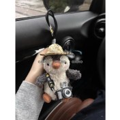 Resim Silver1 Zarif Anti-Kayıp Araba Anahtarlık Okul Çantası Çekicilik Bebek Yaratıcı Erkek ve Kadın Çift Yıldız Ayı Anahtarlık (Yurt Dışından) 