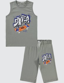 Resim Civil Boys Erkek Çocuk Pijama Takımı 10-13 Yaş Gri 