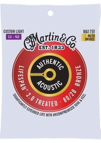 Resim Martin Co Ma175t Sp Lifespan Treated Akustik Gitar Teli Custom Light 11-52 