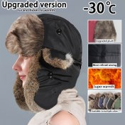 Resim Erkek ve Kadınlar için Peluş Astarlı, Sonbahar ve Kışlık Sıcak Kulaklıklı Outdoor Kayak Şapkası 