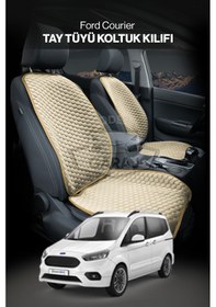 Resim Ford Tourneo Courier Uyumlu Ön Arka Tay Tüyü Koltuk Minderi Krem 