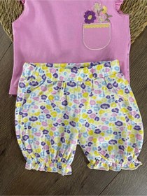 Resim Bebicix Bandanalı Şortlu İkili Takım Pembe 