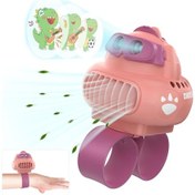 Resim Çocuklar İçin Taşınabilir Vantilatör Bileklikli, Dink Projeksiyon, Pembe, 