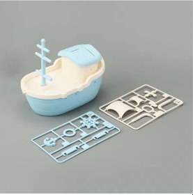 Resim House By House Kilitli Büyük Gemi Kumbara Bozuk Para, Kağıt Para İçin Çift Girişli Dekoratif Oyuncak Kumbara Gemi 24,5 Cm X 15 Cm X 14 Cm 