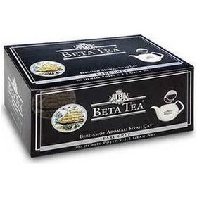 Resim Beta Tea Earl Grey Bergamot Aromalı Siyah Demlik Poşet Çay 100 x 3.2 G 
