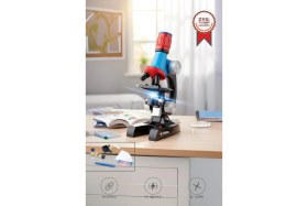 Resim Özgürce LED Işıklı Çocuk Mikroskobu Seti 6-12 Yaş Eğitici Bilim Aletleri 