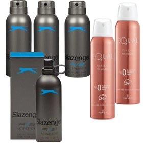 Resim Slazenger Activesport Mavi Erkek Parfüm Edt 125 ml + Deodorant 150 ml 3 Adet + Equal Deodorant 150 ml 2 Adet 
