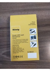 Resim König K-Ym 01 Youtuber Bilgisayar Pc Usb Yaka Mikrofonu 