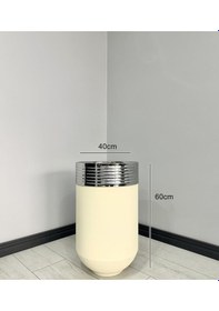 Resim Elegant Dekoratif Krom Darbuka Krem Saksı 60cm Elgnt60krmsakb 