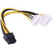 Resim Narita 8 Pin Pcıe Için 2x Molex Ekran Kartı Güç Kablosu 