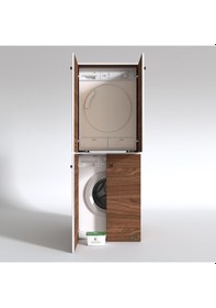 Resim Kenzlife Çamaşır-Kurutma Makinesi Dolabı Kapaklı Jelena Cvz 180*70*60 Banyo Çift Katlı Arkalıksız Çok Renkli 