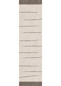 Resim Decomia Home Dijital Kaymaz Yıkanabilir Modern Çizgili Salon Halısı Mutfak Halısı Koridor Halısı Halı Yolluk DC-4168-YLK Kahverengi 