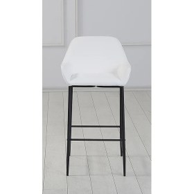 Resim Pi Sandalye Lorin Ada Mutfak ve Bar Sandalyesi - Bar Taburesi - Suni Deri - Metal Siyah Ayak 