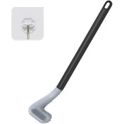 Resim Lucky Power Yeni Uzun Saplı Tuvalet Temizleme Fırçası Silikon Banyo Tuvalet Temizleme Fırçası Bükülebilir (Yurt Dışından) 