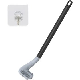 Resim Lucky Power Yeni Uzun Saplı Tuvalet Temizleme Fırçası Silikon Banyo Tuvalet Temizleme Fırçası Bükülebilir (Yurt Dışından) 
