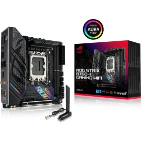 Resim Asus Rog Strıx B760-I Gamıng Wıfı Intel B760 Lga1700 Ddr5 7600 Dp Hdmı 2X M2 Usb3.2 Ax Wifi + Bt Aura Rgb 2.5Gbit Lan Mini Itx (Rog Strıx B760-I Gamıng Wıfı) Anakart 