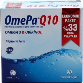 Resim Omepa Q10 Omega3 Ubiquinol 90 Kapsül 