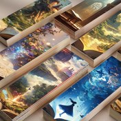 Resim 30 Paket Fantastik Okuma Su Geçirmez Karikatür Kitap Ayracı - Canlı Sihirli Manzaralar ve Karakterler, Kendin Yap Projeleri, Not Defterleri ve Kitaplar için Mükemmel 