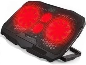 Resim D17-4 Adet Fanlı Kırmızı Ledli 17" Pro Standlı Notebook Soğutucu 