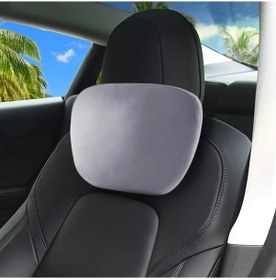 Resim Hightower Tesla Model 3/y/s/x Baş Destek Yastığı Yüksek Kalite Gri 1 Adet Konforlu Nefes Alabilir 