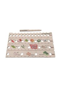 Resim Fochsia 1 Adet Bahçe İçin Ahşap Çok Amaçlı Ekim Cetveli Fide Dikim Ölçer 