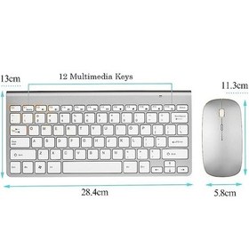 Resim Microcase Al3946 2.4G Wireless Optik Bluetooth Kablosuz Klavye Ve Mouse Seti 