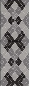 Resim Viva Home Geometrik Kesme Özel Ölçü Rulo Yolluk Kaymaz Taban Mutfak Hol Antre Halısı Vh005, Gri, 80 X 380 