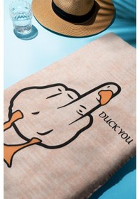 Resim Dijital Baskı Plaj Deniz Havlusu Ördek Desenli Peştamal Hvl0134 Renkli 