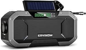 Resim YIWENG Acil Solar El Krank Radyosu 5000mAh Güç Bankası Şarj Cihazı Flaş Işığı Açık Kamp Hayatta Kalma Radyosu,güneş enerjisi şarj radyo 