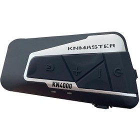 Resim Knmaster KN4000 Motosiklet Kask İnterkom Bluetooth Intercom Kulaklık Seti Gümüş 