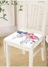 Resim RealHomes Fashion Girl Şapka Özel Tasarım Dijital Baskılı Fermuarlı Sandalye Minderi 