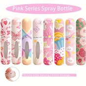 Resim 1 Adet Pembe Kalp Kelebek Serisi 0.17oz Doldurulabilir Taşınabilir Seyahat Mini Atomizer - Parfüm Spreyi için Kozmetik Pompa Dağıtıcı, Kokusuz Plastik Taban Doldurulabilir Yüksek Kaliteli Boş Şişe, Makyaj ve Seyahat için Vazgeçilmez, Seyahat Parfüm Şişesi|Eğlenceli Tasarım|Kalp Motifli Tasarım 
