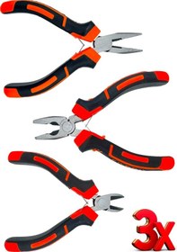 Resim Yüksek Kalite Mini 3lü kombine Pense Kargaburun Yankeski 