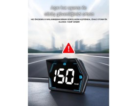 Resim Tüm Araçlarla Uyum Sağlayan Dijital Ekranlı G20 Hud ile Hızınızı ve Pusulanızı Takip Edin 