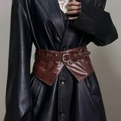 Resim Kadınlar için Vintage Kemerli Bel Sıkıştırıcı Korset Etkisi - Dar Geniş Yaka ve Kayış Halkası Kapatma, Elbise Ceketleri, Montlar, Bluzlar İçin Struktürlü Kuşak - Kum Saati Figürüne Uygun, Çok Renk Seçeneği (Siyah, Kahverengi, Ten Rengi, Lacivert, Gri) Retro Tarzda Tokalı Şerit, Giysiler & Dış Giyim İçin Uygun, Tüy İçermez, Normal Kalıp, Temizleme Talimatı, Şık Şeffaf Lastikli Şerit, Şirin Belt 