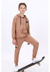 Resim Toontoy Kids Toontoy Erkek Çocuk Eşofman Takım Kahverengi 