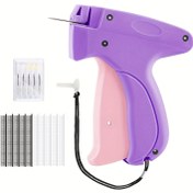 Resim 1 Adet El Tipi Dikiş Tabancası - Kıyafetler için Hızlı Onarım Aracı, 6 İğneli Etiket Makinesi, 1000 Siyah ve 1000 Beyaz Bağlantı Elemanı Dahil, Taşınabilir Mini Etiket Yapma Cihazı 