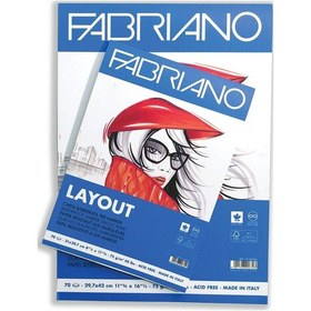 Resim Fabriano Blocco Layout Marker Defteri Pad Blok A3 75 G 70 Sayfa 