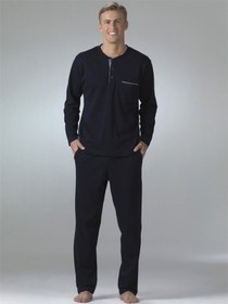 Resim Pierre Cardin Bay Penye Pijama Takım Uzun Kol 5454 