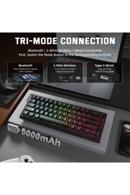 Resim Attack Shark X68PRO HE RGB 8000Hz Kablosuz Rapid Trigger - Snap Tap 0.01mm Manyetik Switch Klavye 