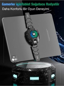 Resim Protonust Isı Emici Akıllı Fan Teknolojisi Led Göstergeli Gamer Oyuncu Radyatör Tablet Telefon Soğutma Fanı 