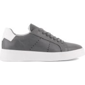 Resim Sail Lakers - Gri Deri Bağcıklı Erkek Sneaker 
