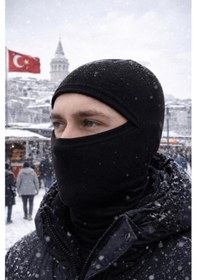 Resim Single Sword Kışlık Polar Kar Maskesi Unisex Balaklava 3 Lü Set 0//siyah Çok Renkli 
