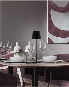 Resim Feline Kablosuz Şarjlı Masa Lambası Siyah Siyah 