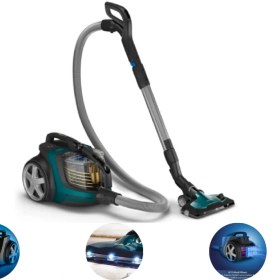 Resim Philips XB9185 Triactive Ultra LED Başlık ve Powercyclone 10 Teknolojisi ile Premium Toz Torbasız Elektrikli Süpürge, Nanoclean Teknolojisi, Powermax Sensörü, Koyu Opal Yeşili 